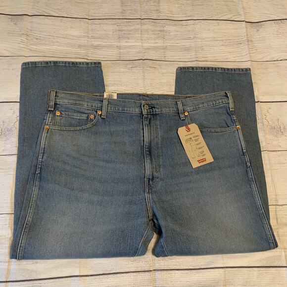 Levis Mens Size 44x30 Western Fit Straight Leg Regular Fit Stretch Denim Jeans - Picture 6 of 7